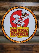 VINTAGE DOG N SUDS ROOT BEER PORCELAIN SIGN OLD SODA RESTAURANT DINER BEVERAGE picture