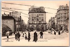 Brest France - La Place Des Portes Grand Bazar Brest Buildings Antique Postcard picture