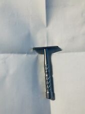 Slightly Used Blackland Vector Machined Stainless Steel Single Edge Razor picture