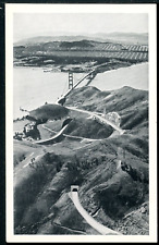 Golden Gate Bridge San Francisco CA Bird's Eye View Vintage Postcard M1389a picture