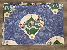 Vintage 1991 MLB Major League Baseball Twin Bed Flat Sheet. picture