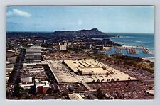 Waikiki HI-Hawaii, Aerial View Shopping Center, Vintage Postcard picture