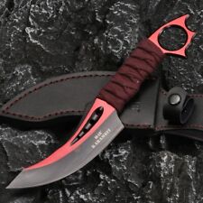 Karambit Knife Fixed Blade Hunting Survival Tactical 8Cr13MoV Steel Nylon Rope S picture