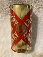 Vintage Lucky Lager Beer Can, Factory Defect, No Top or bottom, Misprinted. picture