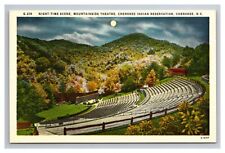 Postcard Cherokee North Carolina Indian Reservation Theatre Night Scene picture