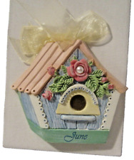 New Avon 1998 Birthstone Birdhouse Magnet Month June Simulated Pearl NIP picture