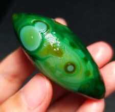 TOP 31G Green Gobi Agate Eye Agate Crystal Stone Madagascar Collection ZZ194 picture