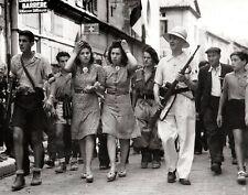 WW2 FRENCH WOMEN SUSPECTED of COLLABORATION Marched Through Streets PHOTO (179y picture