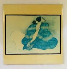 Vintage 1977 RC Gorman Native American Tile A.R.T. Woman With Blue Blanket USA picture