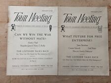 WWII Town Meeting Bulletin's. January And February 1942. Pair Of Booklets.  picture
