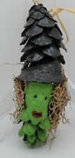 Vintage Halloween Tree Ornament handmade Wicked Witch Pinecone Paper Mache LRG  picture