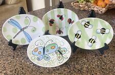 Set Of 4 Boston Warehouse Bugs & Bees Wimsey Collection By Jill Seale Plates picture