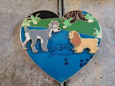 Gently Pre-O Disney FANTASY Lady & the Tramp Heart Love Quote LE 17/40 Jumbo Pin picture