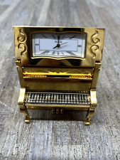 Bulova Mini-Boutique Player Piano Music Box B0599 Miniature Collectible Clock picture