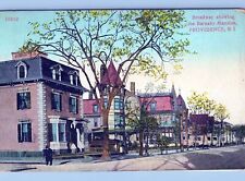 PROVIDENCE RI - Broadway Showing The Barnaby Mansion Postcard - 1909 picture