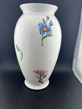 Vintage Tiffany & Co White Sintra Ceramic Flowers Vase 10.75” Hand Painted picture