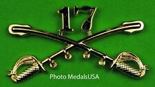 17th Cavalry Crossed Sabers Large Hat Pin picture
