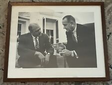 Original Framed Photograph - LBJ - Lyndon Baines Johnson - Black And White B&W picture