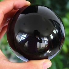 40MM Black K9 Crystal Large Artificial Crystal Ball Healing Stone Gemstone picture