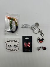 Assortment of unauthorized Disney pins, earrings, keychain as shown +  picture
