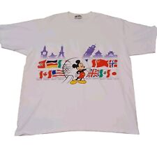 Vintage Walt Disney World Epcot T Shirt Size XL Mickey Mouse Double Sided USA picture