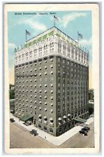 1919 Hotel Fontenelle Exterior Building Classic Cars Omaha Nebraska NE Postcard picture