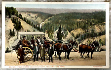 Four Horse Coaching Party Yellowstone Park Haynes Photo WB Postcard 2307 picture