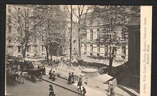 Postcard c1900 King Chapel Cemetery Boston MA Horse Carriages Strolling People picture