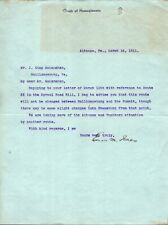 1911 SENATE OF PENNSYLVANIA  Letter to J King McLanahan HOllidaysburg PA K244 picture