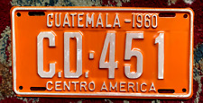1960 GUATEMALA DIPLOMAT C.D. DIPLOMATIC LICENSE PLATE ORIGINAL CENTRAL AMERICA picture