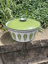 LARGE CATHRINEHOLM ENAMEL LOTUS GREEN DUTCH OVEN CASSEROLE W Lid  10.5” picture