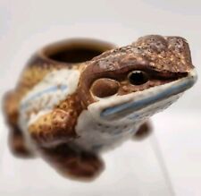 Vintage Realistic Japanese Otagiri Ceramic Stoneware Toad Bull Frog Planter, picture