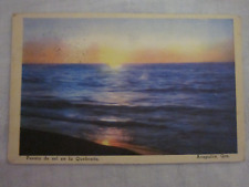 Postcard Acapulco Mexico Sunrise or sunset on the beach vintage Postcard picture