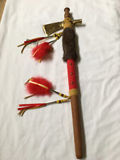 American Indian 18th Century Type Brass Pipe Tomahawk picture