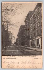 Altoona PA Pennsylvania Postcard Twelfth Avenue Looking West From Colonial Hotel picture