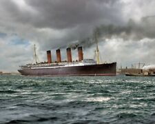 8x10 Print  Cunard Line RMS Lusitania New York Harbor #HFD picture
