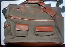 Levenger Heavy Duty Canvas Leather Carry-On Adventurer Weekend Bag Superb Cond picture