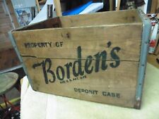 Vintage Bordens wood and metal Mike Box deposit case JH Dunning Corp picture