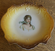 Antique Porcelain China Victorian Lady Charger/ Plate picture