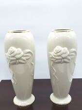 Lenox Heart Collection Rose Blossom Vases 7 Inches Set Of 2 picture