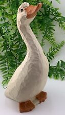 Vintage Farmhouse Ike and Sandy Spillman 1984 Carved White Duck picture