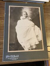 Antique Cabinet Card Photo Pokorney & Blashek, Chicago - Infant Baby in Gown picture