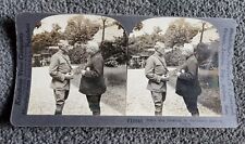 KEYSTONE STEREOVIEW  General Pershing &  Gen. Joffre Govenor's In Garden Paris picture