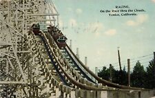 Rollercoaster Race Thru the Clouds Venice California CA 1912 Postcard picture