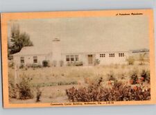 c1940 Community Center Building Melbourne Florida FL Linen Postcard picture