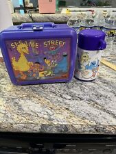 Vintage Sesame Street Purple Lunch Box & Thermos Aladdin picture