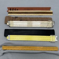 Lot of 4 Vintage Slide Rulers Triangular Alteneder Pickett Lietz Charvoz-Roos picture