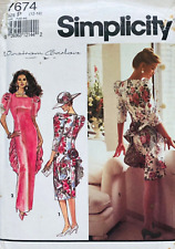 1990s SIMPLICITY 7674 WINSTROM BARLOW SIZES 12 14 16 DRESS UC/FF picture
