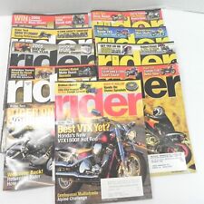 VINTAGE 2005 LOT OF 9 ISSUES RIDER MOTORCYCLE MAGAZINE STREET BIKES HARLEYS picture