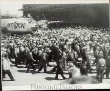 1945 Press Photo Workers celebrate German surrender in Seattle plant - lrb01552 picture